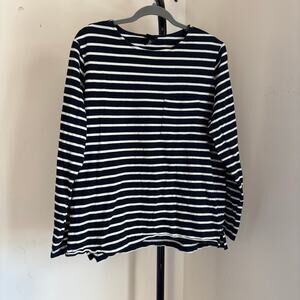 Men’s H&M Black And White Striped Long Sleeve Shirt